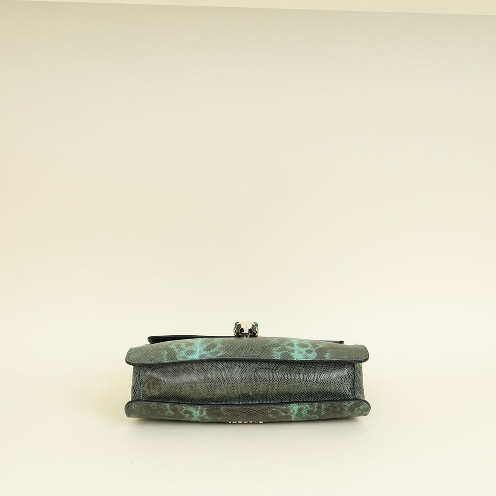 Bvlgari Green Serpenti Forever Karung Shoulder Bag