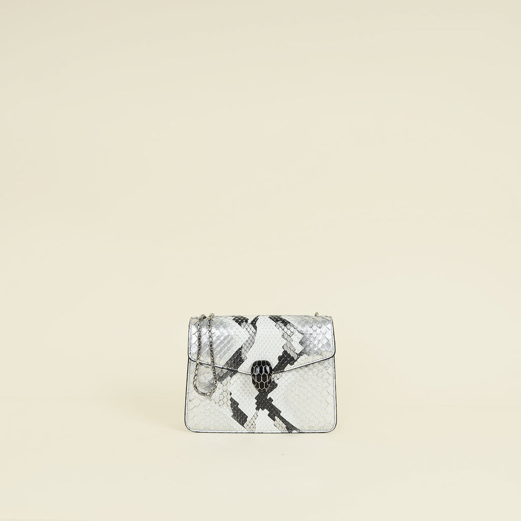 Bvlgari Tricolor Python Serpenti Forever Small Crossbody Bag