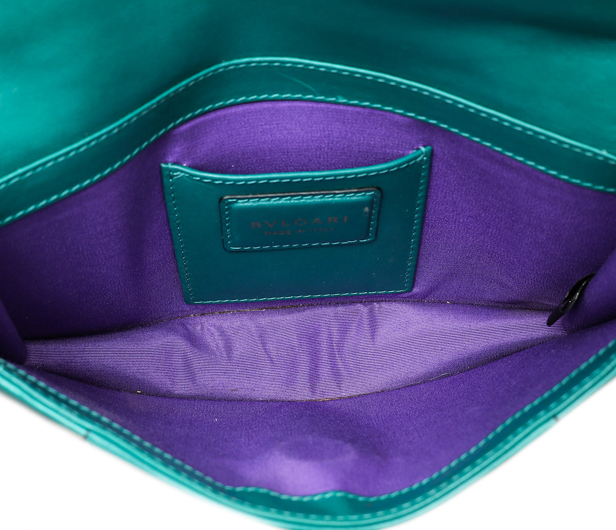 Bvlgari Green Serpenti Forever Chain Clutch