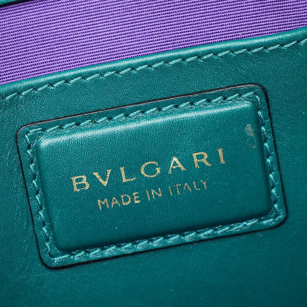 Bvlgari Green Serpenti Forever Chain Clutch