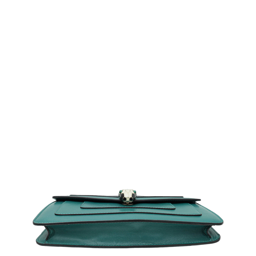 Bvlgari Green Serpenti Forever Chain Clutch
