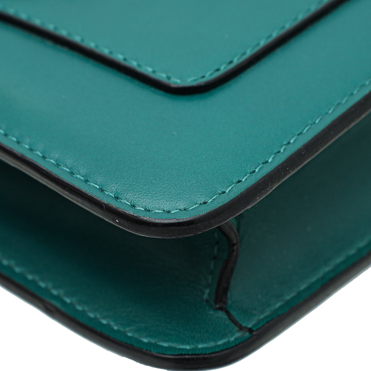 Bvlgari Green Serpenti Forever Chain Clutch