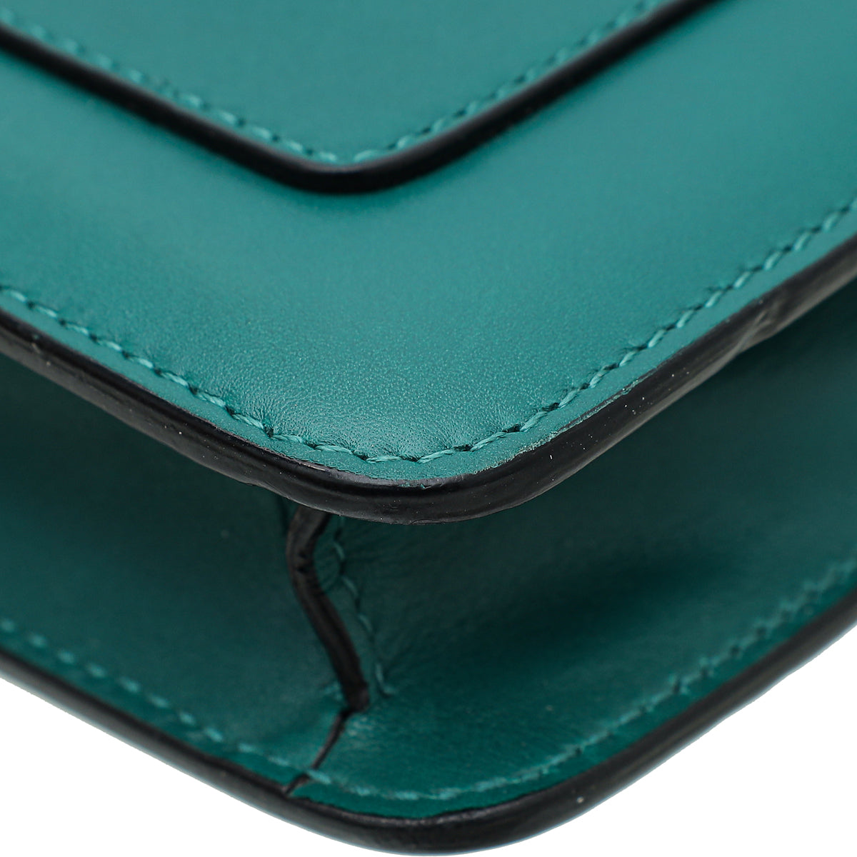 Bvlgari Green Serpenti Forever Chain Clutch