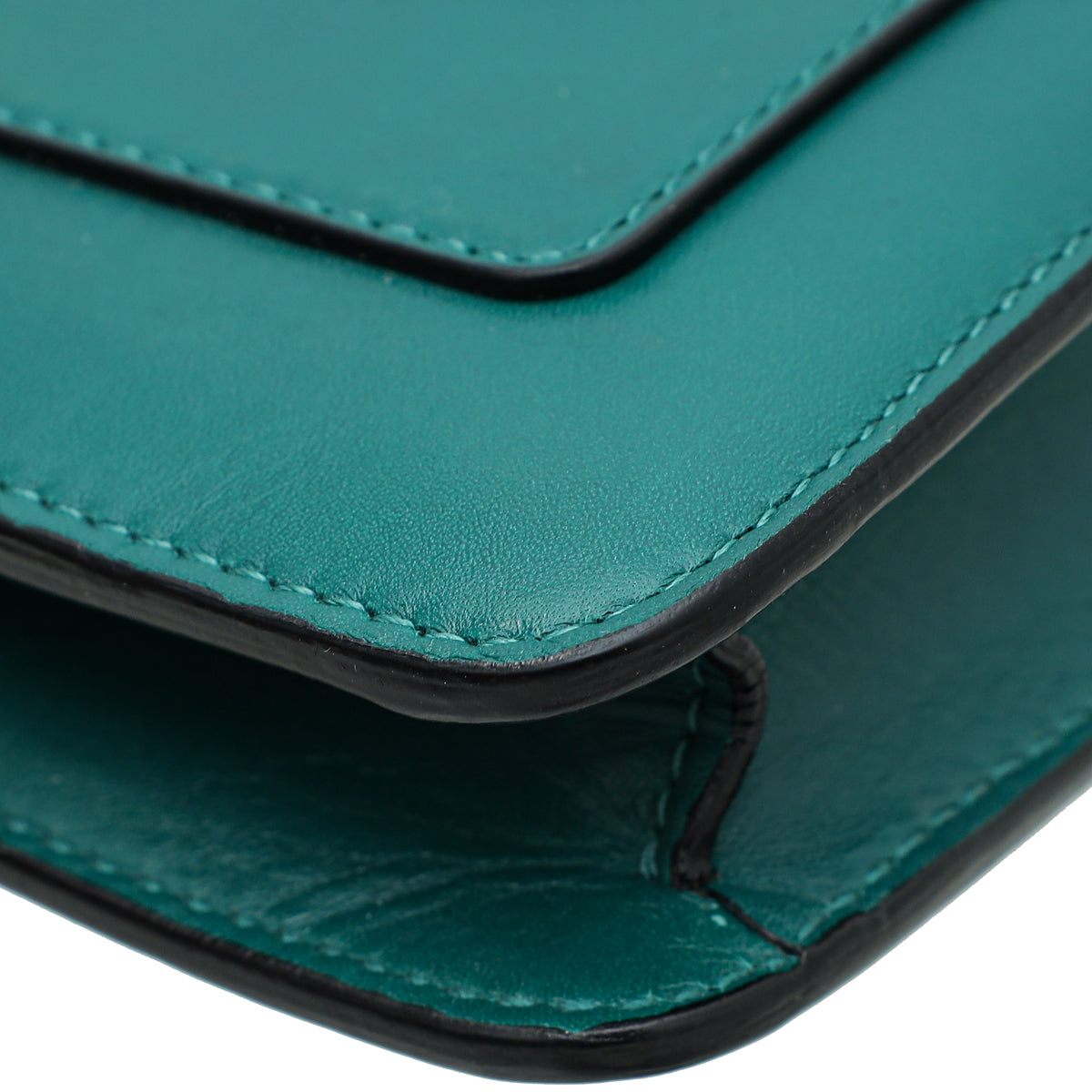 Bvlgari Green Serpenti Forever Chain Clutch