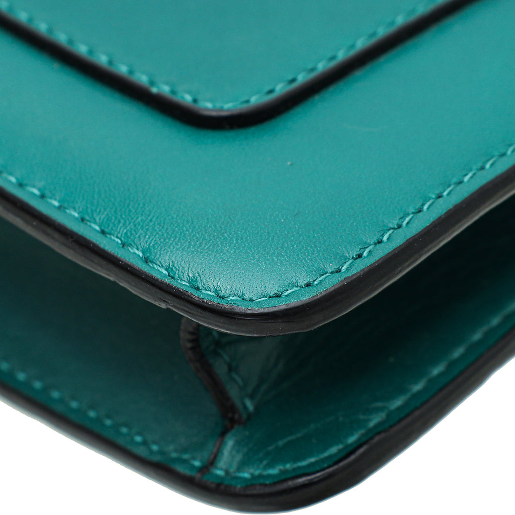 Bvlgari Green Serpenti Forever Chain Clutch