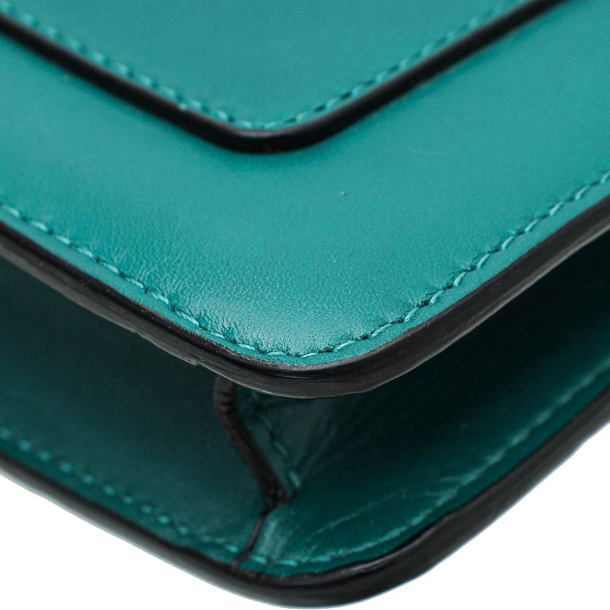 Bvlgari Green Serpenti Forever Chain Clutch