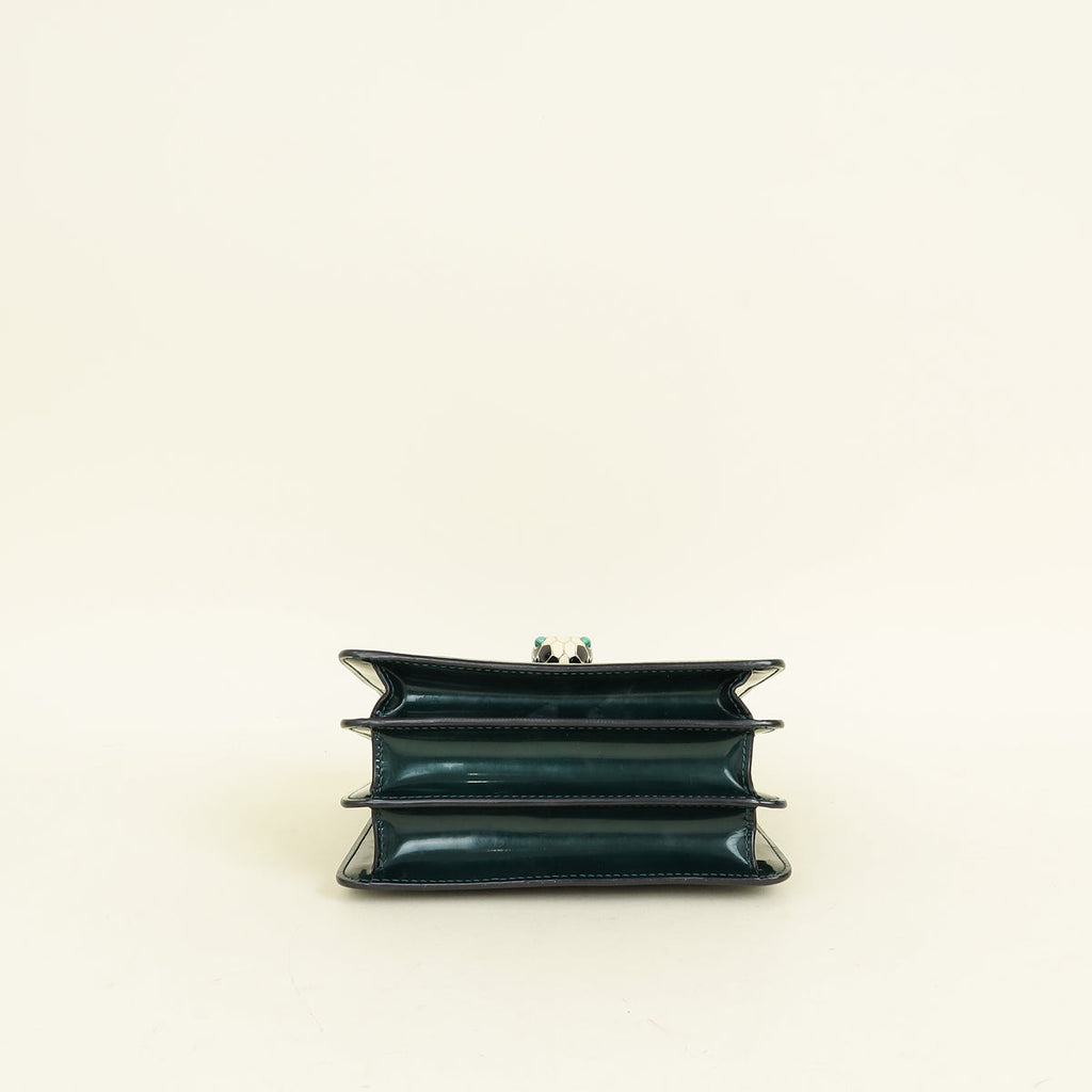 Bvlgari Emerald Green Serpenti Forever Top Handle Small Bag