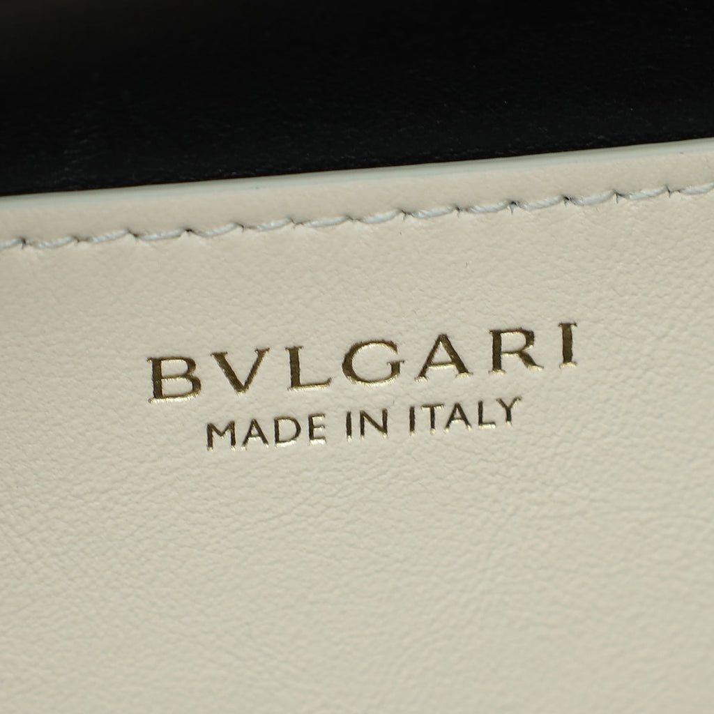 Bvlgari Ivory Serpentine Small Top Handle Bag