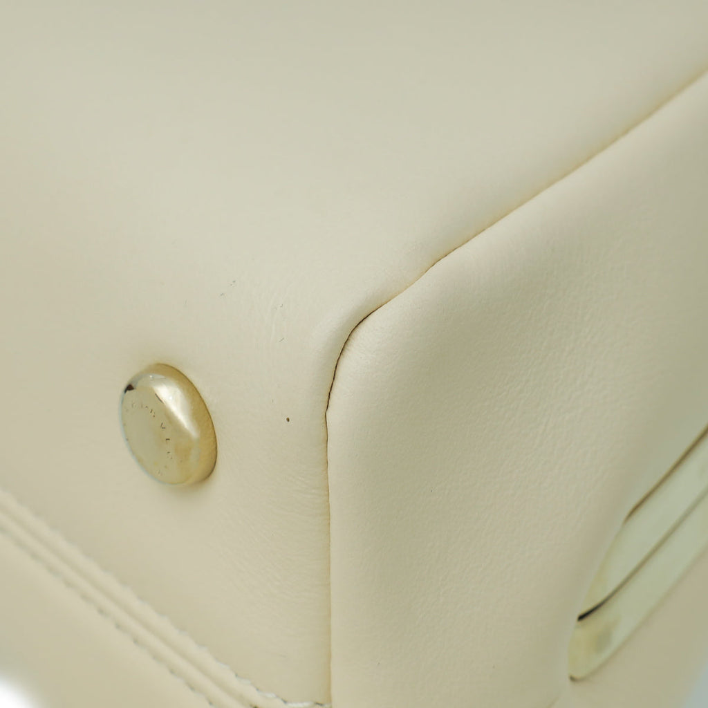 Bvlgari Ivory Serpentine Small Top Handle Bag