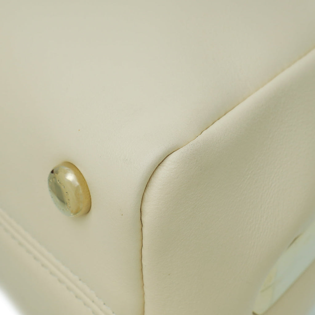 Bvlgari Ivory Serpentine Small Top Handle Bag