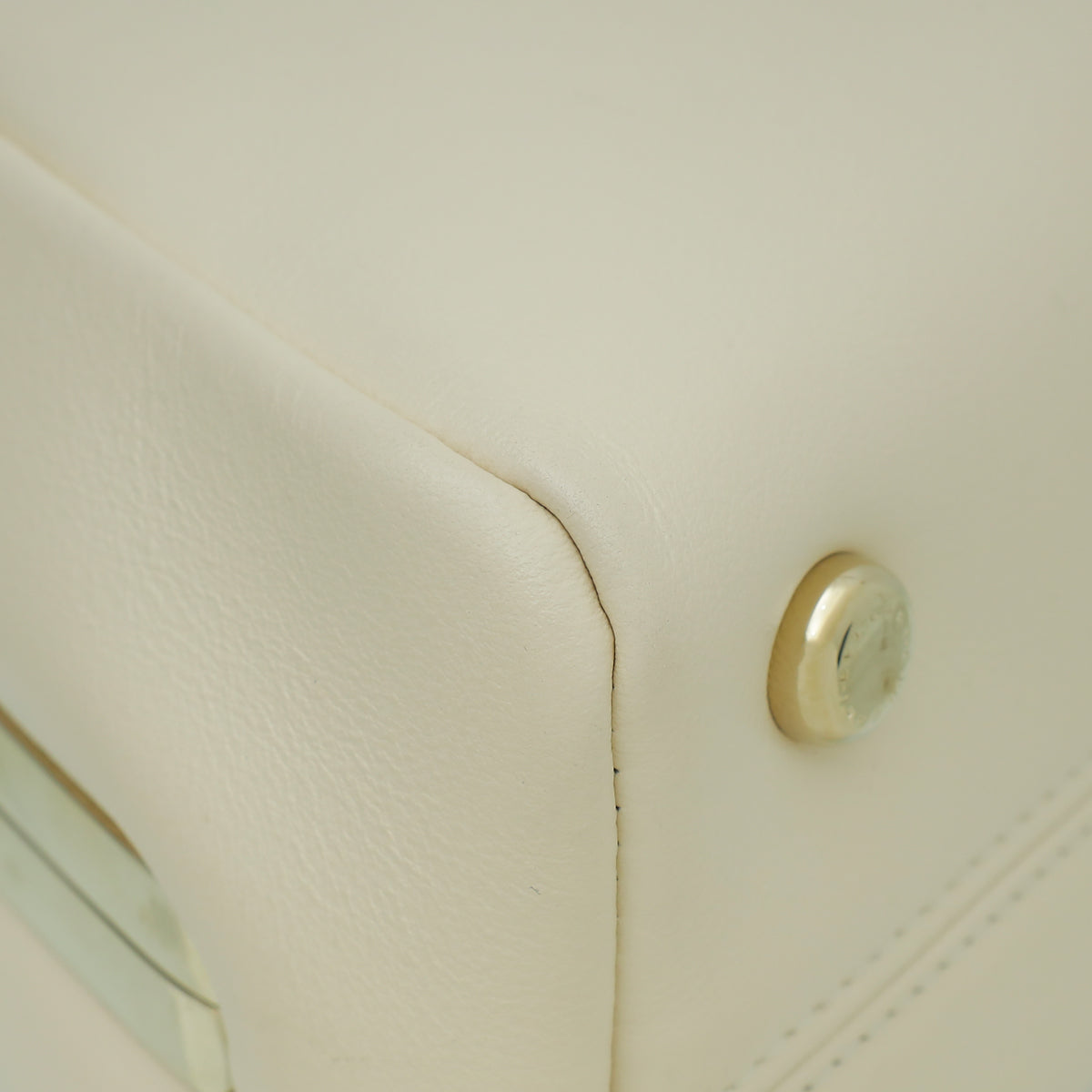 Bvlgari Ivory Serpentine Small Top Handle Bag