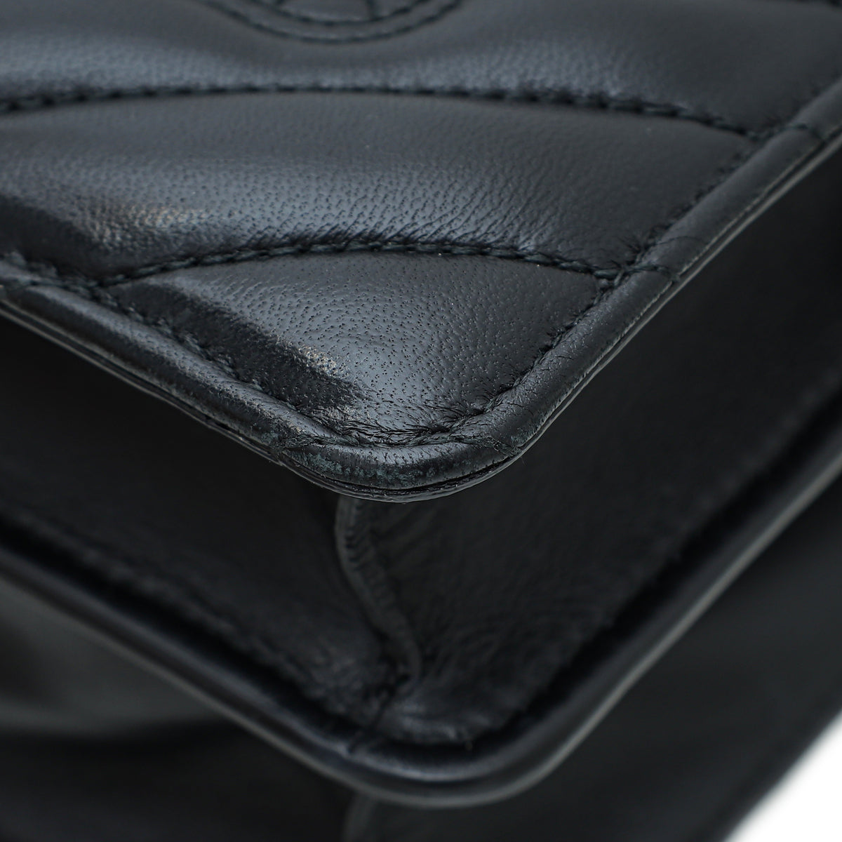Bvlgari Black Quilted Scaglie Serpenti Forever Medium Flap Bag