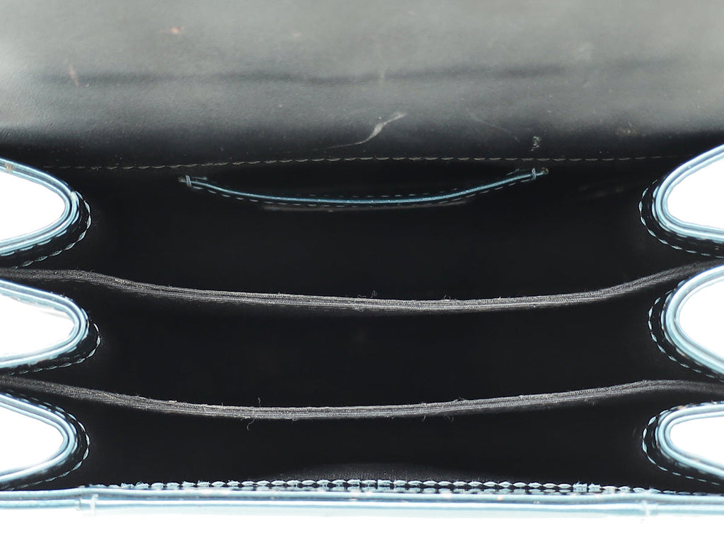 Bvlgari Blue Teal Serpenti Forever Top Handle Small Bag