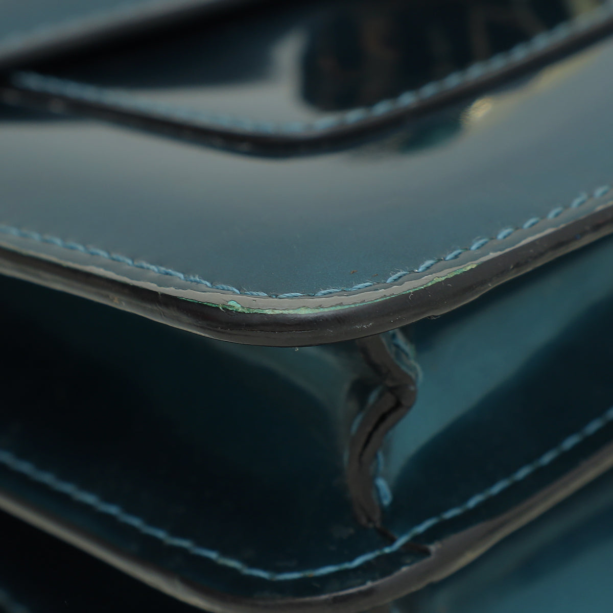 Bvlgari Blue Teal Serpenti Forever Top Handle Small Bag