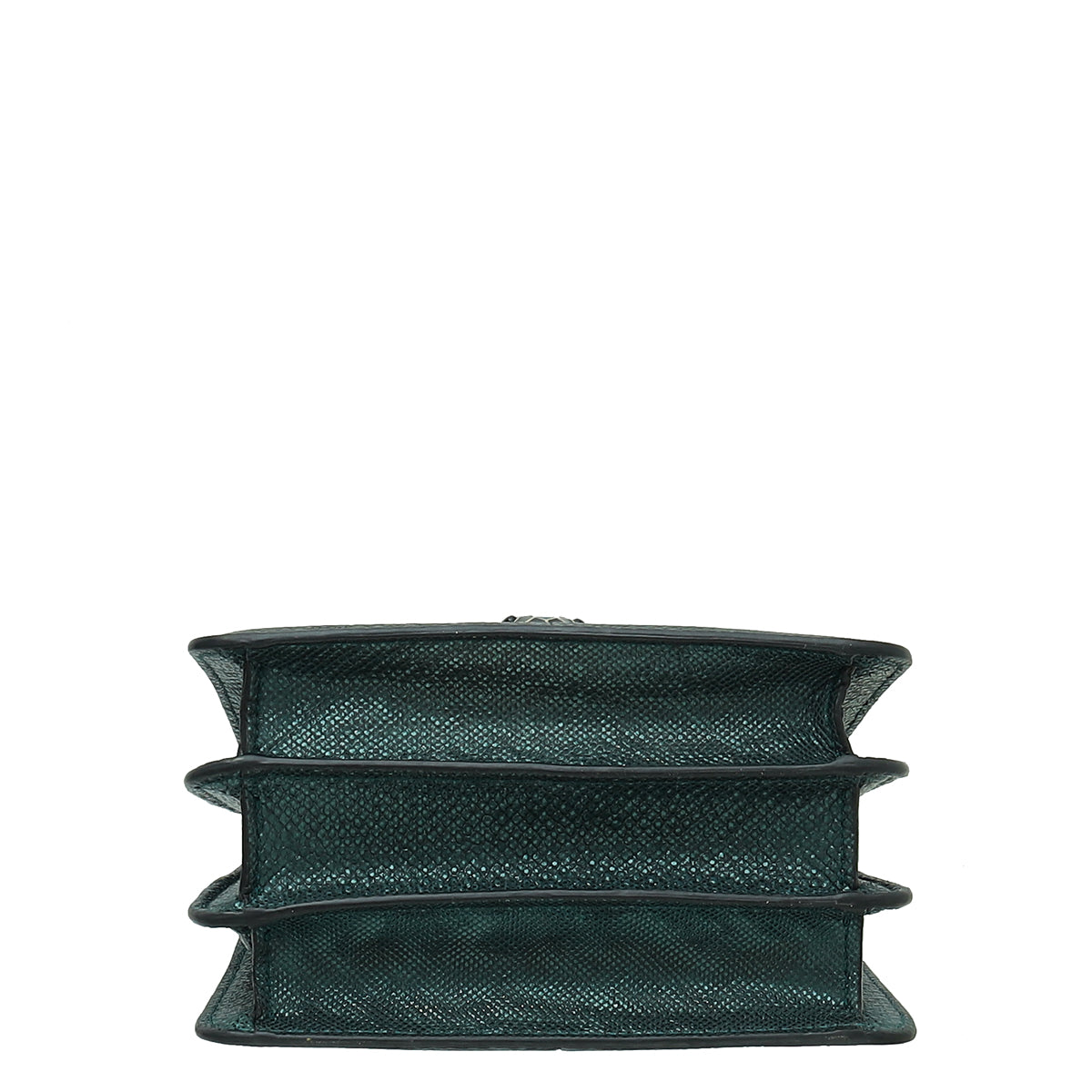 Bvlgari Green Karung Skin Serpenti Forever Top Handle Bag