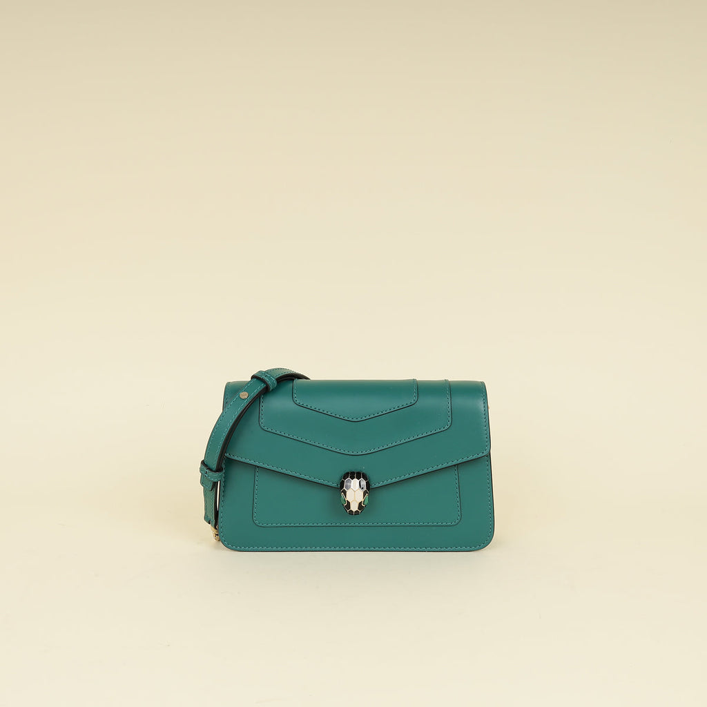 Bvlgari Green Serpenti Forever Chain Wallet
