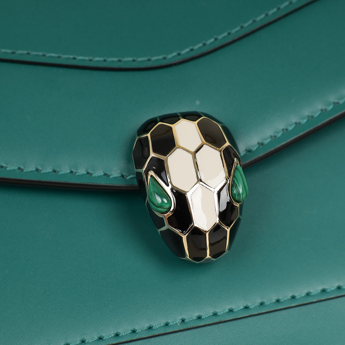 Bvlgari Green Serpenti Forever Chain Wallet