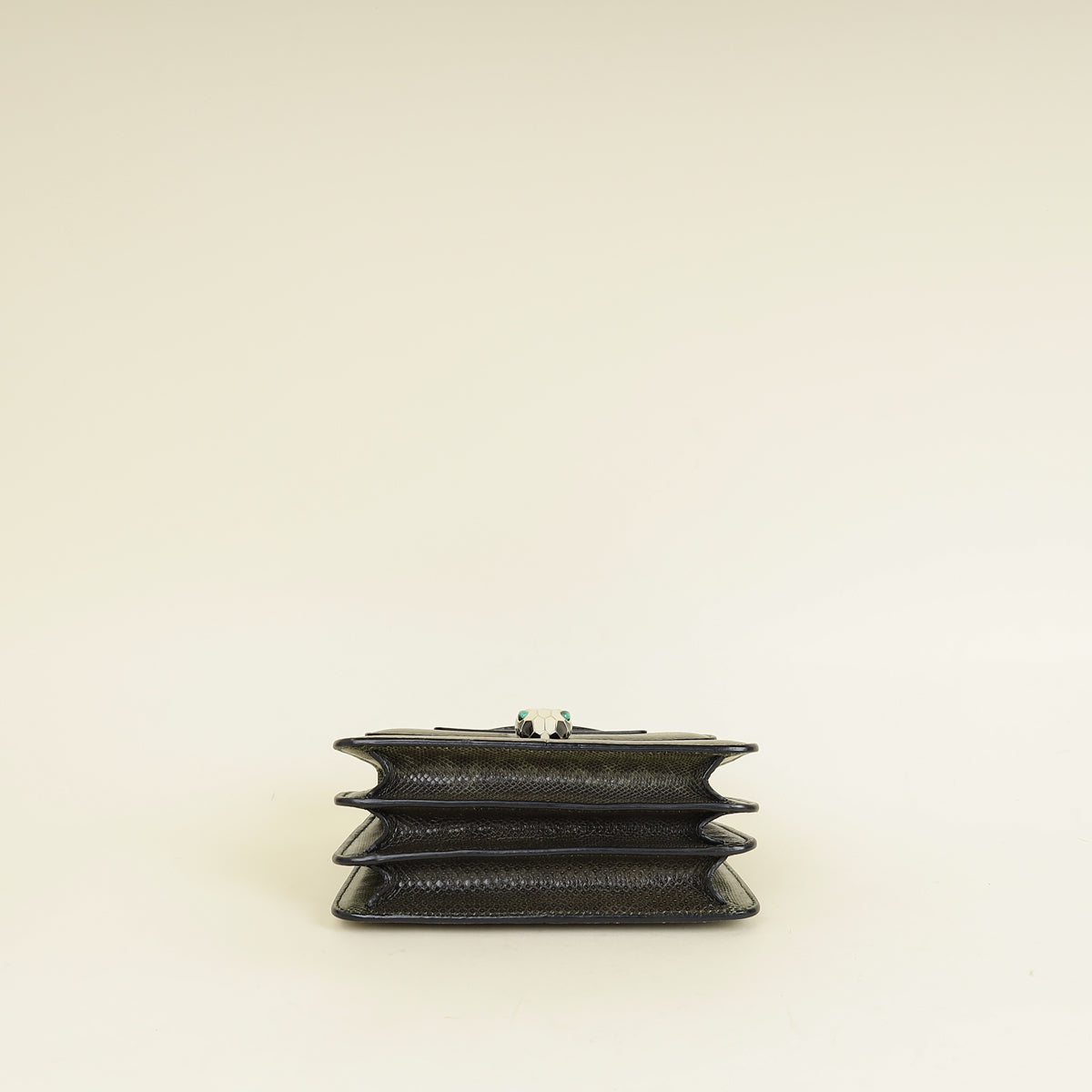 Bvlgari Dark Olive Karung Serpenti Forever Top Handle Small Bag