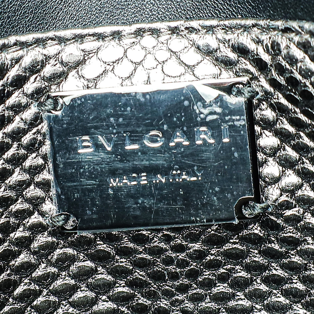 Bvlgari Metallic Grey Karung Serpenti Forever Multichain Shoulder Bag