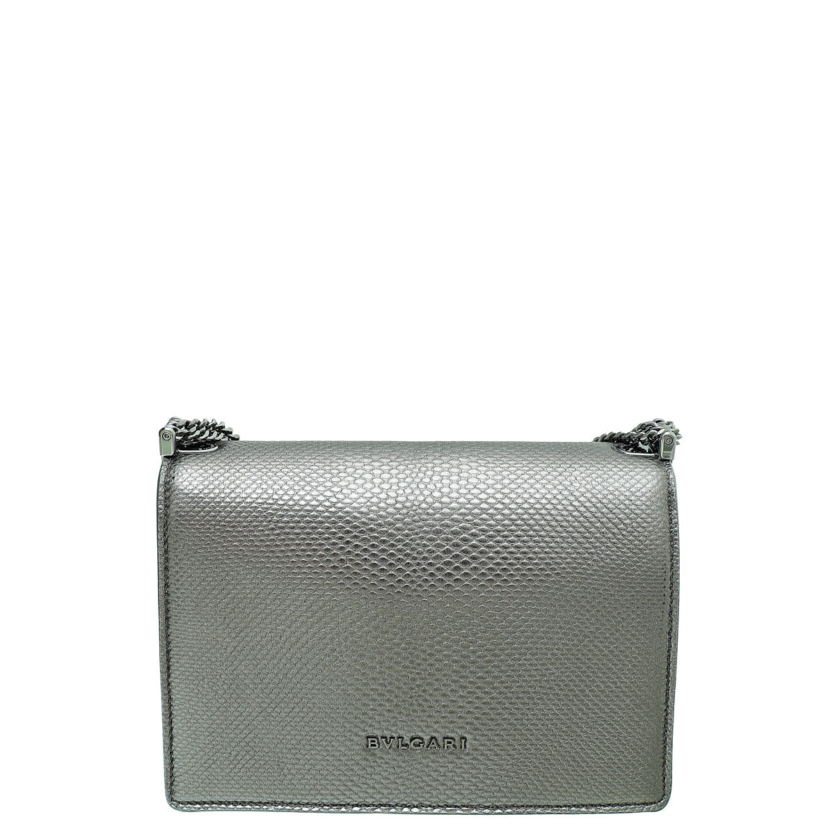 Bvlgari Metallic Grey Karung Serpenti Forever Multichain Shoulder Bag