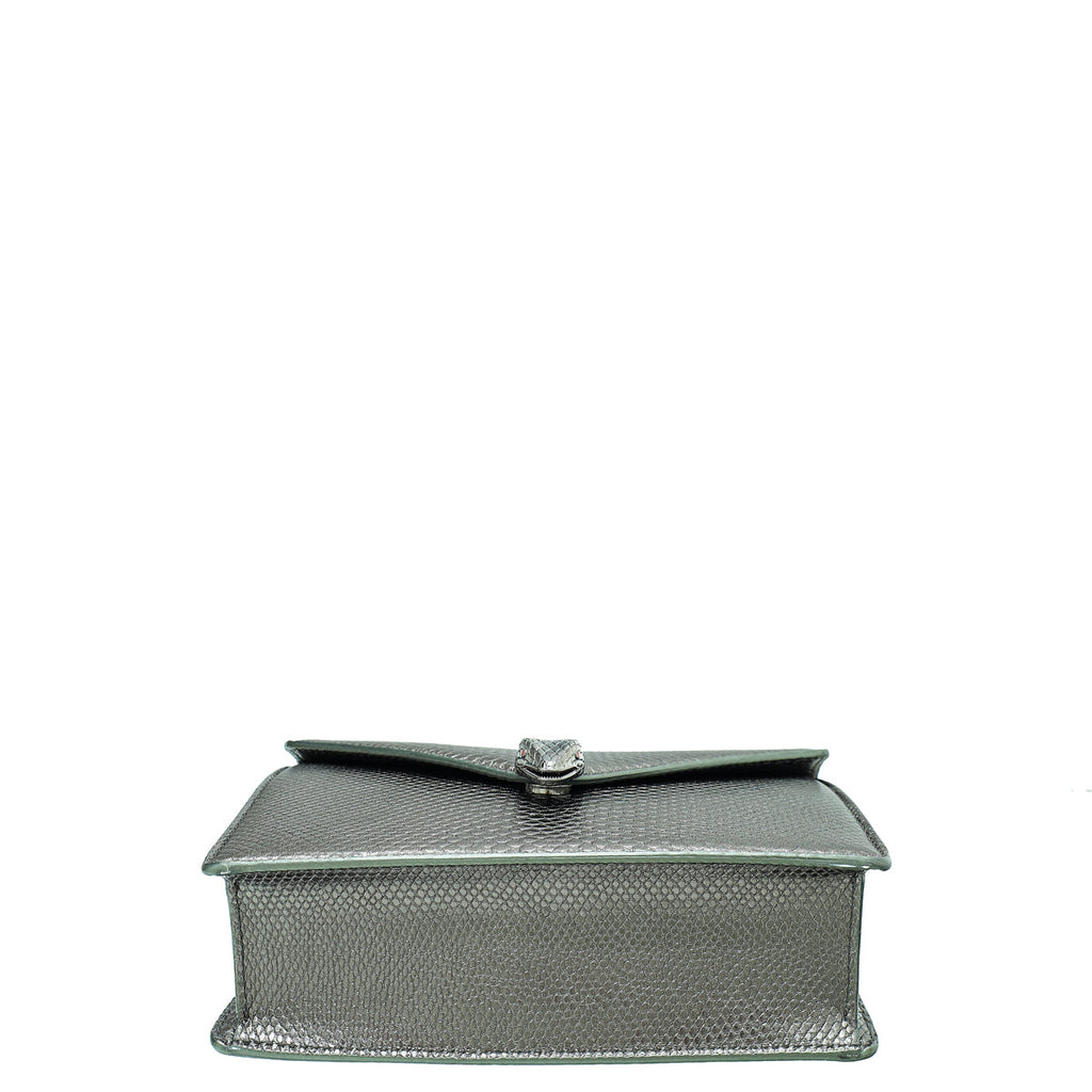Bvlgari Metallic Grey Karung Serpenti Forever Multichain Shoulder Bag