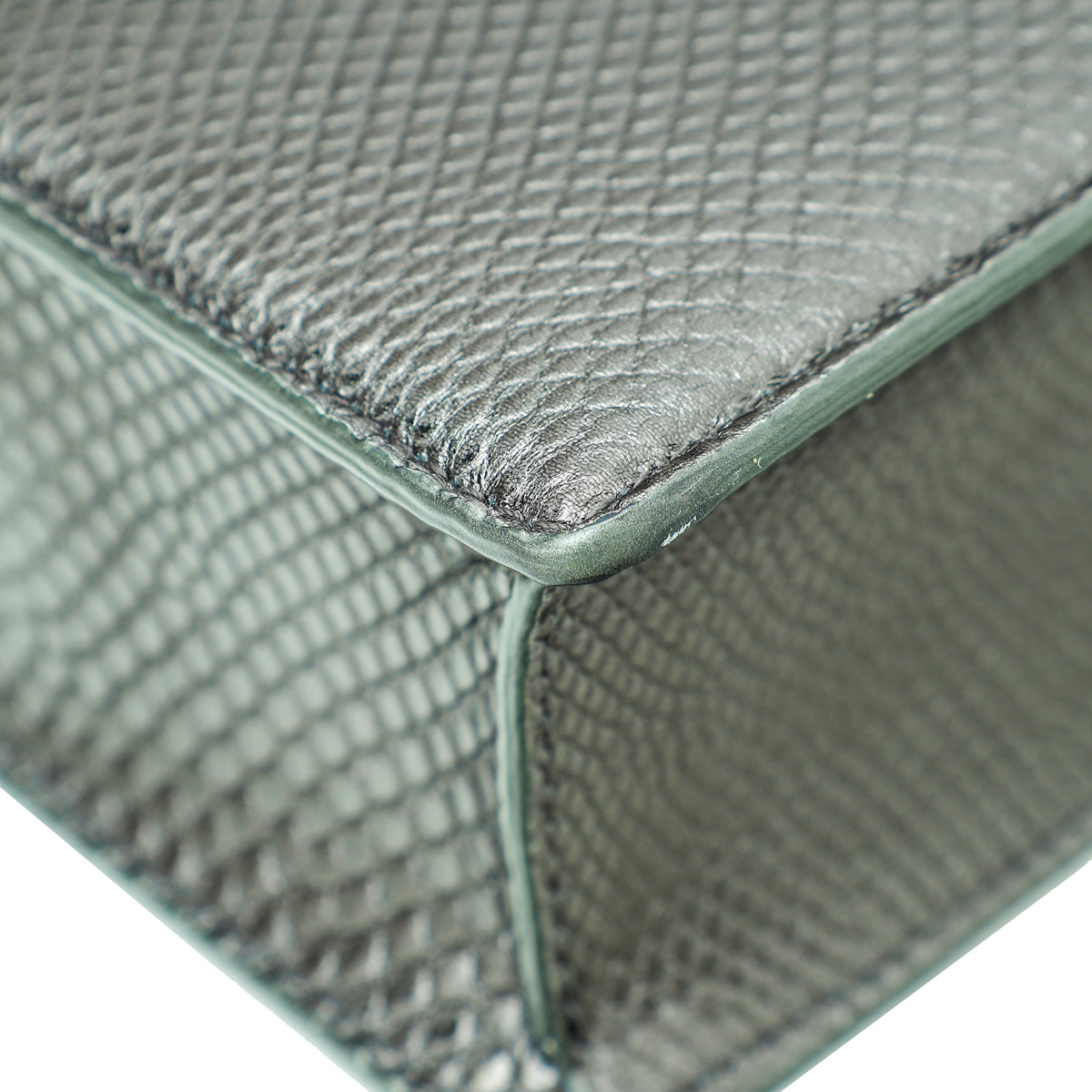 Bvlgari Metallic Grey Karung Serpenti Forever Multichain Shoulder Bag