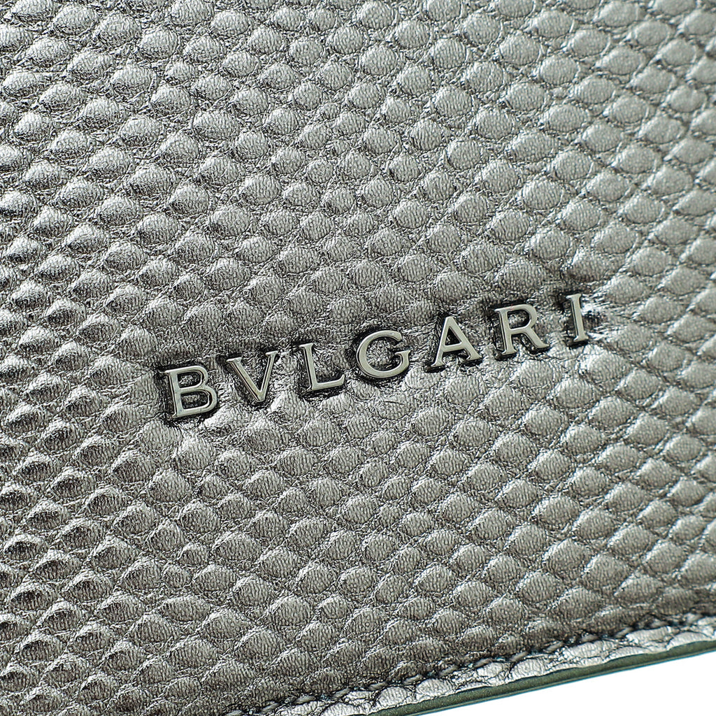 Bvlgari Metallic Grey Karung Serpenti Forever Multichain Shoulder Bag