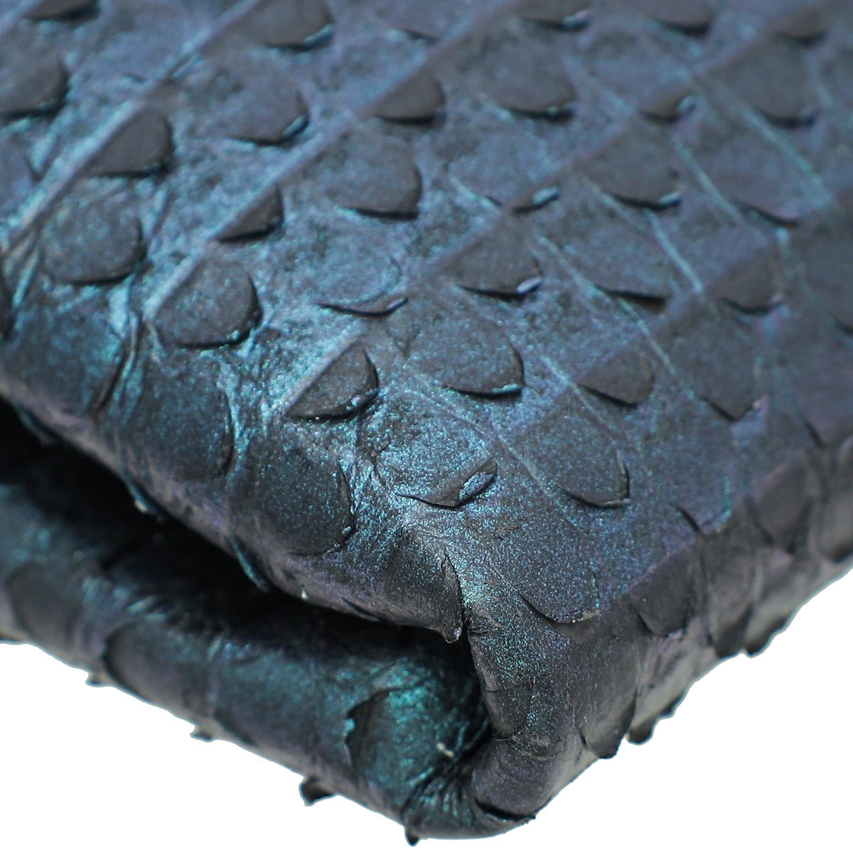 Bvlgari Metallic Teal Python Serpenti Forever Tassel Clutch