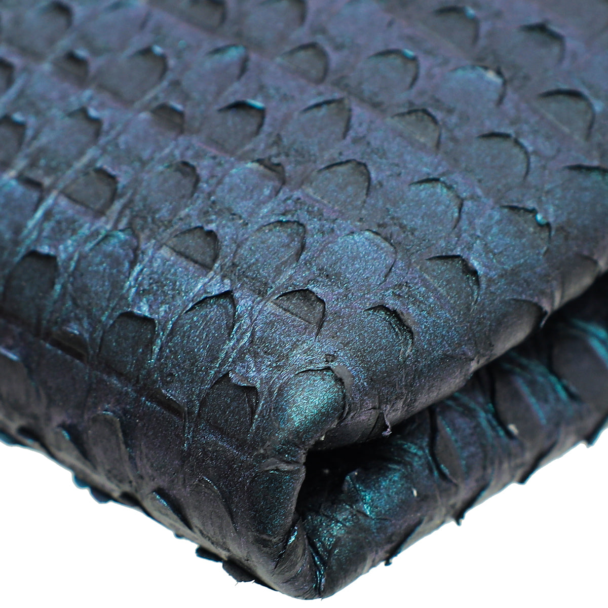 Bvlgari Metallic Teal Python Serpenti Forever Tassel Clutch