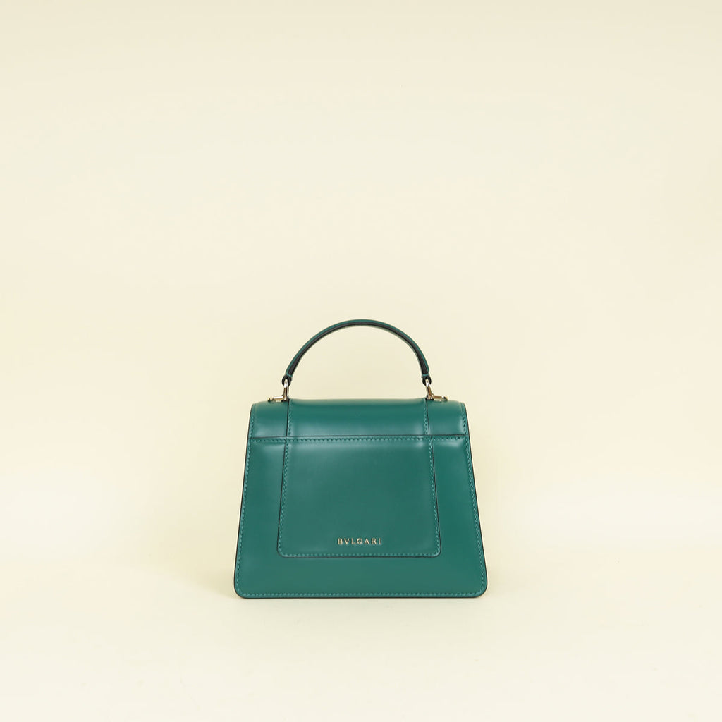 Bvlgari Green Serpenti Forever Medium Top Handle Bag