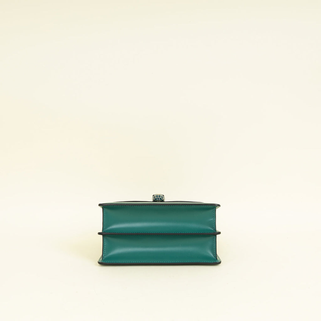 Bvlgari Green Serpenti Forever Medium Top Handle Bag