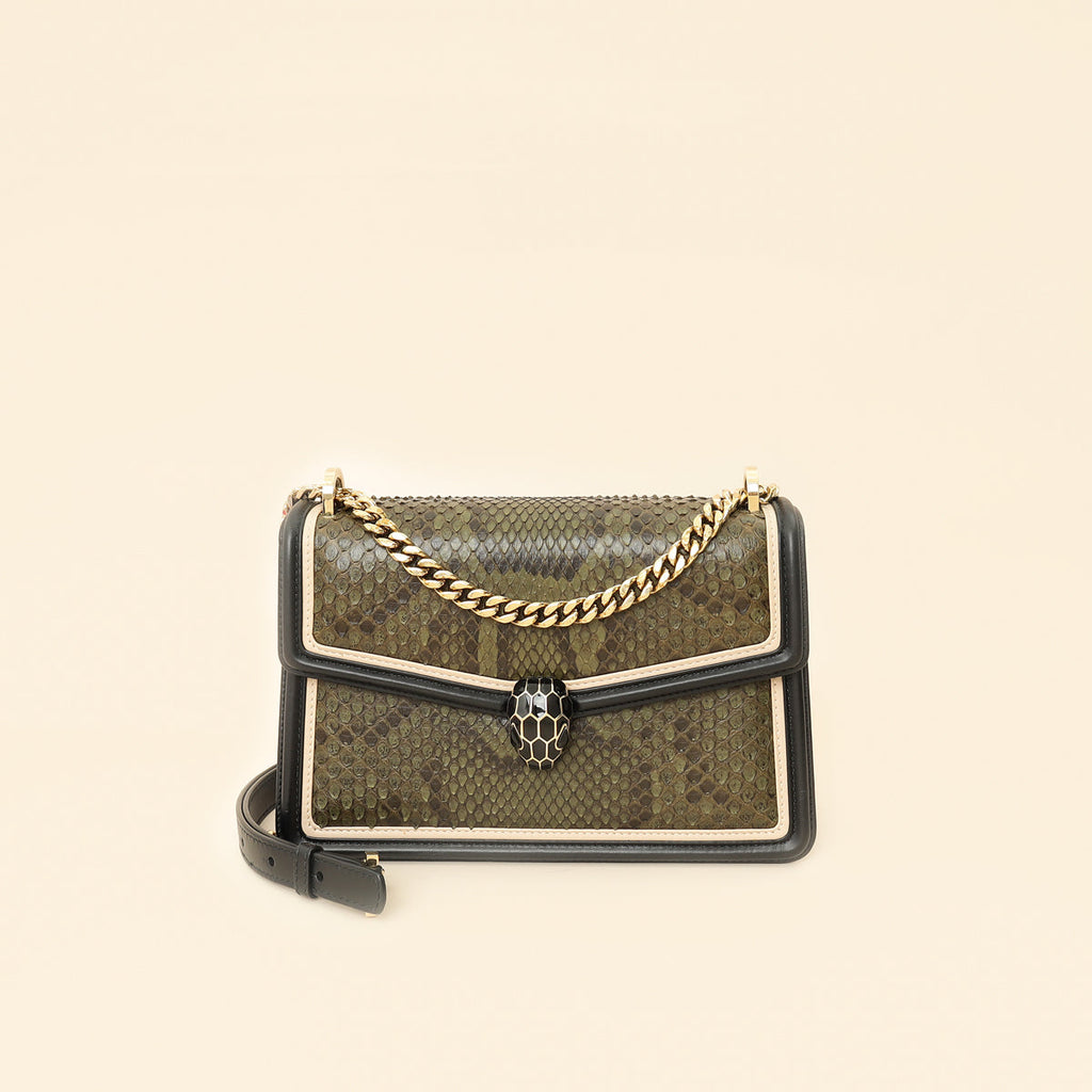 Bvlgari Bicolor Diamond Blast Serpenti Forever Flap Bag