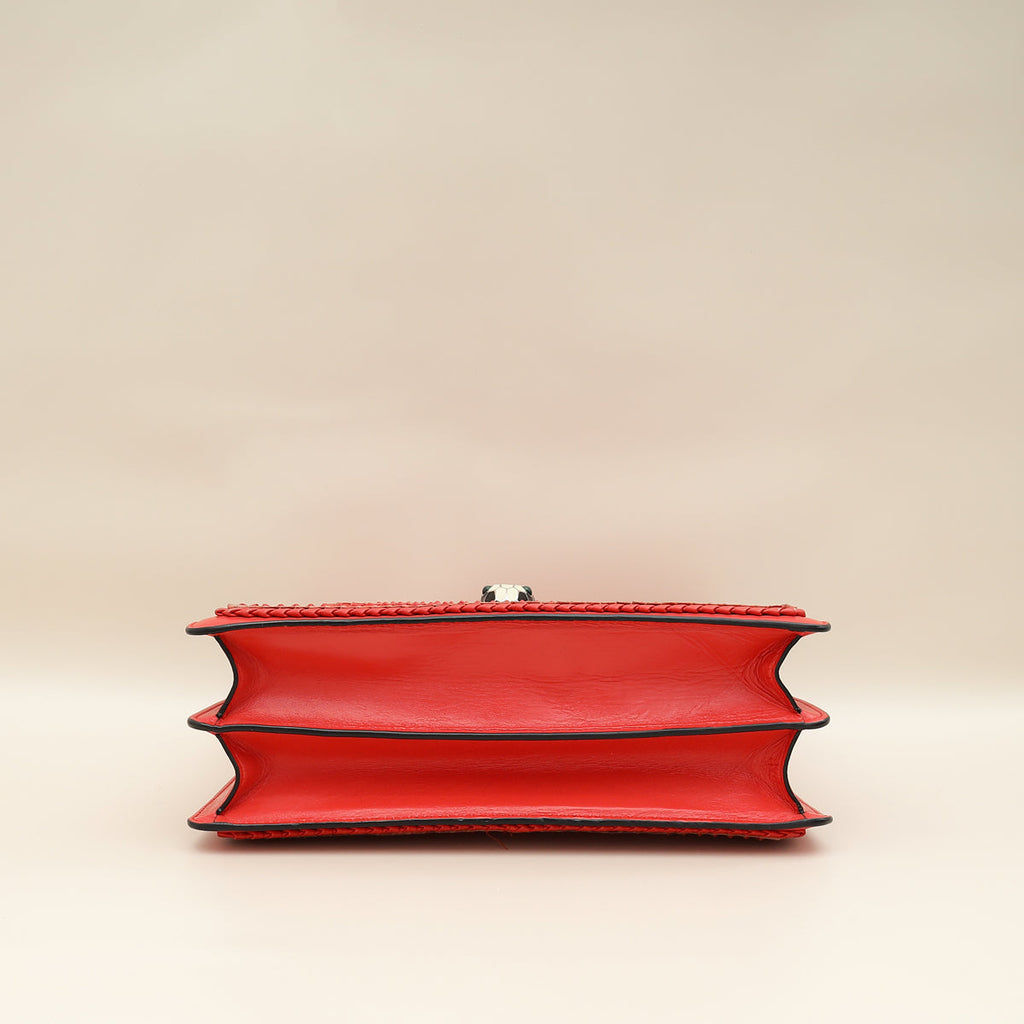 Bvlgari Red Serpenti Forever Large Shoulder Bag
