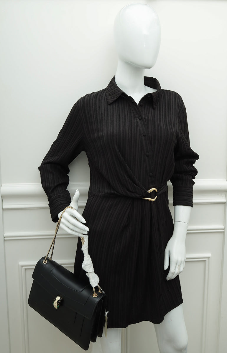 Bvlgari Black Serpenti Forever Shoulder Bag
