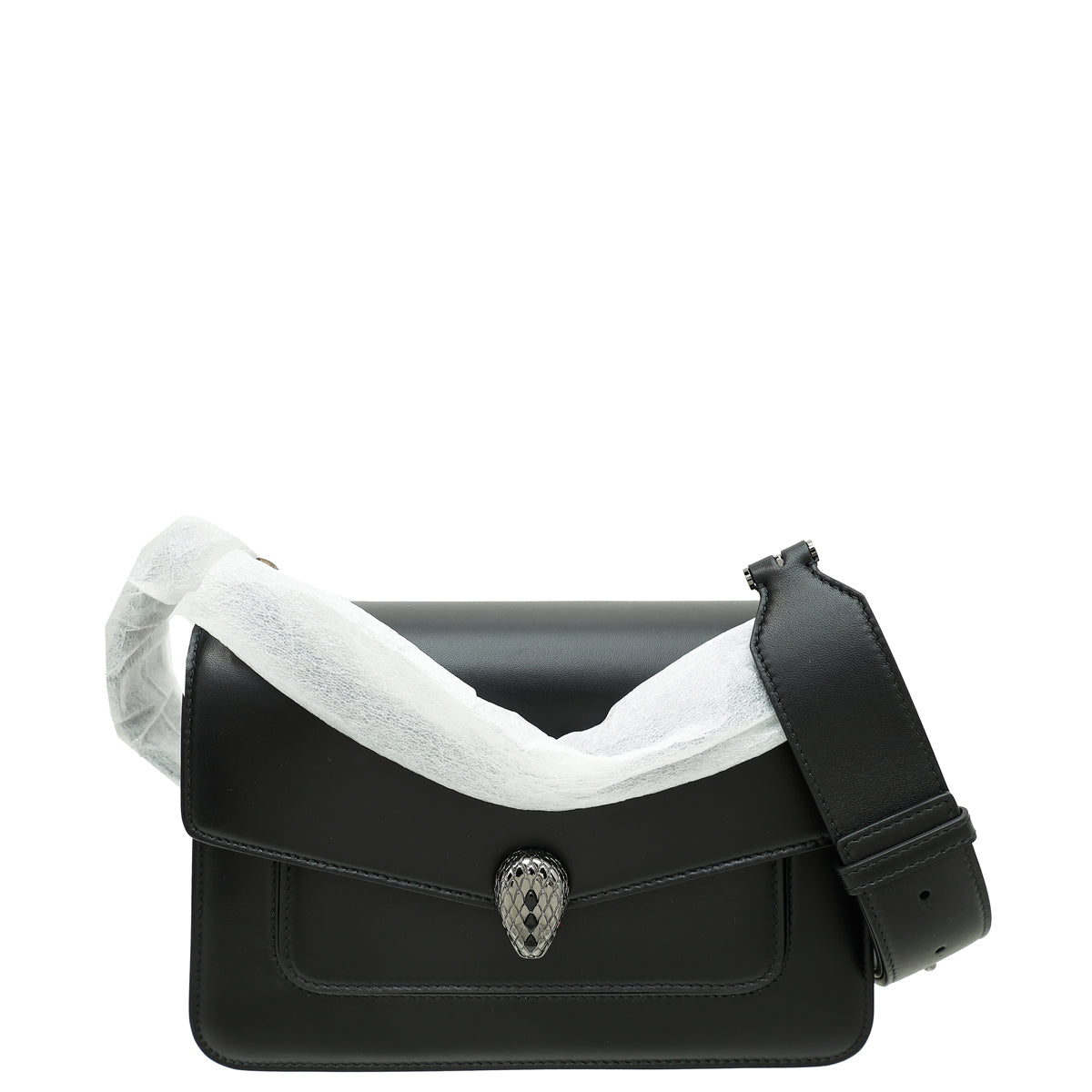 Bvlgari Black Serpenti Forever Maxi Chain Crossbody Bag
