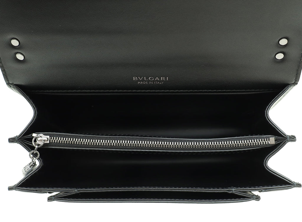 Bvlgari Black Serpenti Forever Maxi Chain Crossbody Bag