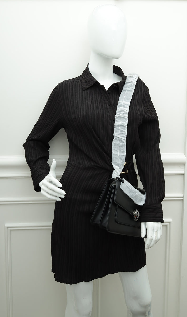 Bvlgari Black Serpenti Forever Maxi Chain Crossbody Bag