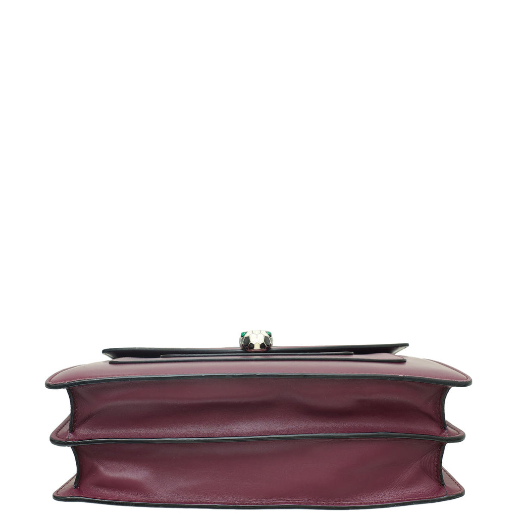 Bvlgari Violet Serpenti Forever Flap Medium Shoulder Bag