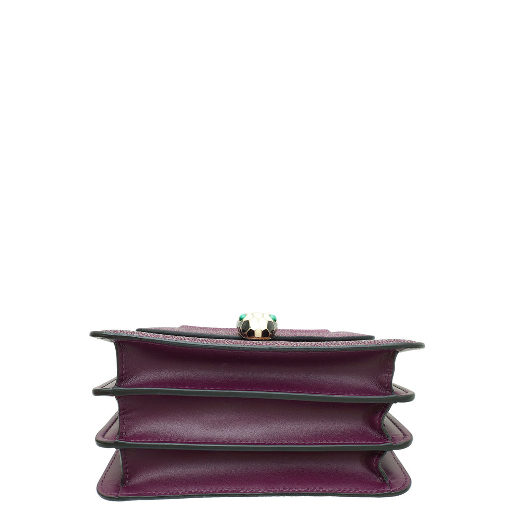 Bvlgari Violet Serpenti Forever Small Top Handle Bag