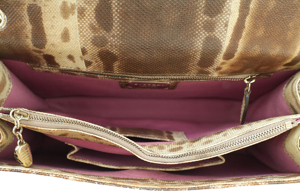 Bvlgari Bicolor Karung Serpenti Forever Shoulder Bag