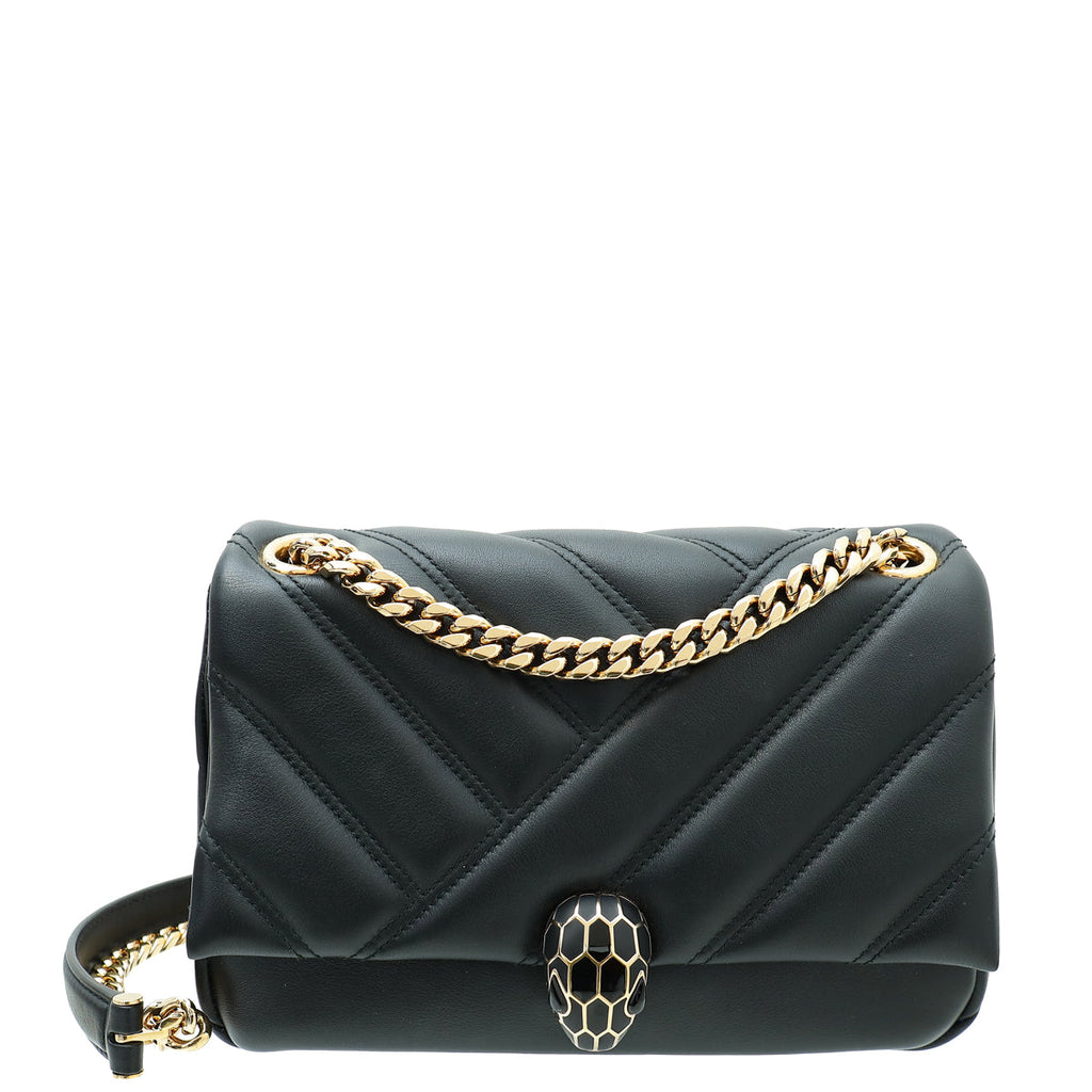 Bvlgari Black Cabochon Shoulder Bag