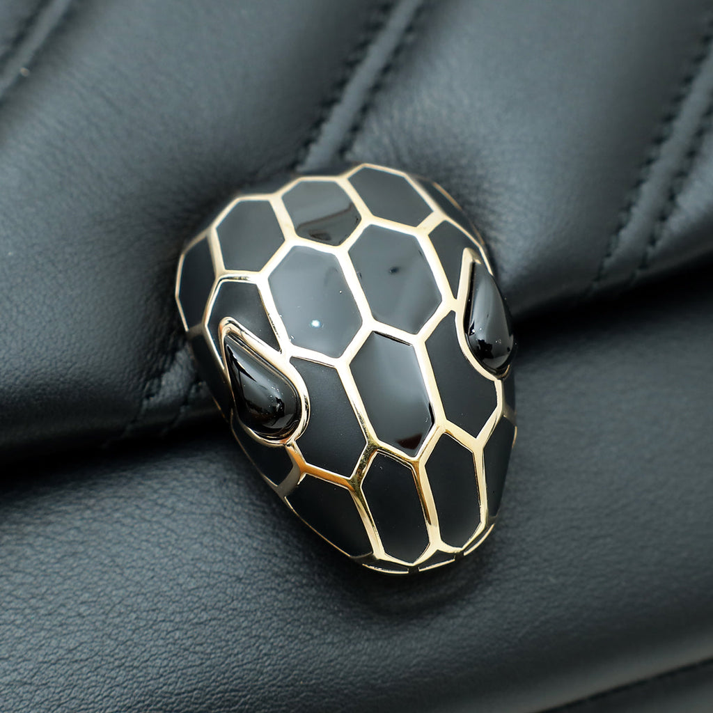 Bvlgari Black Cabochon Shoulder Bag