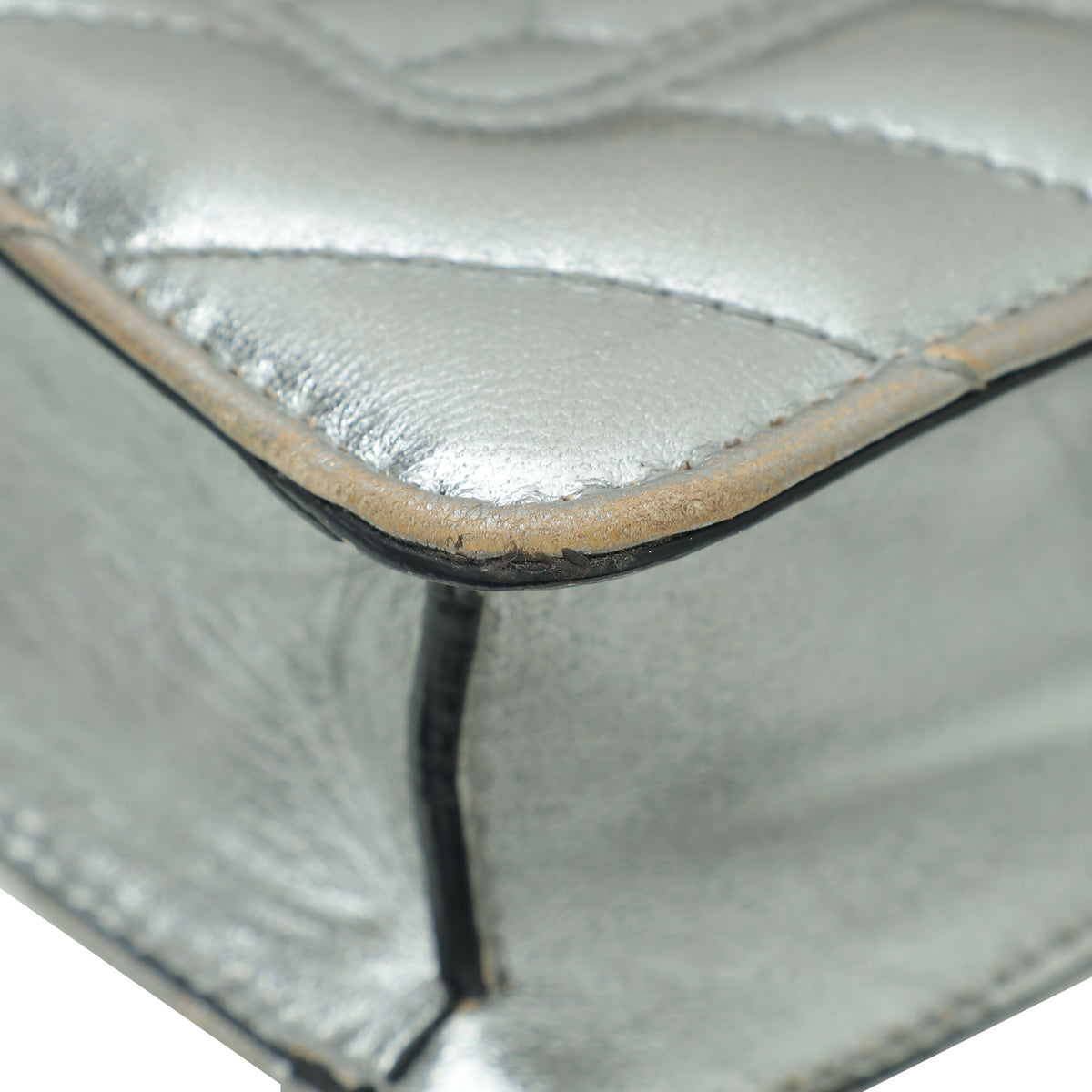 Bvlgari Metallic Silver Serpenti Forever Quilted Scaglie Flap Bag