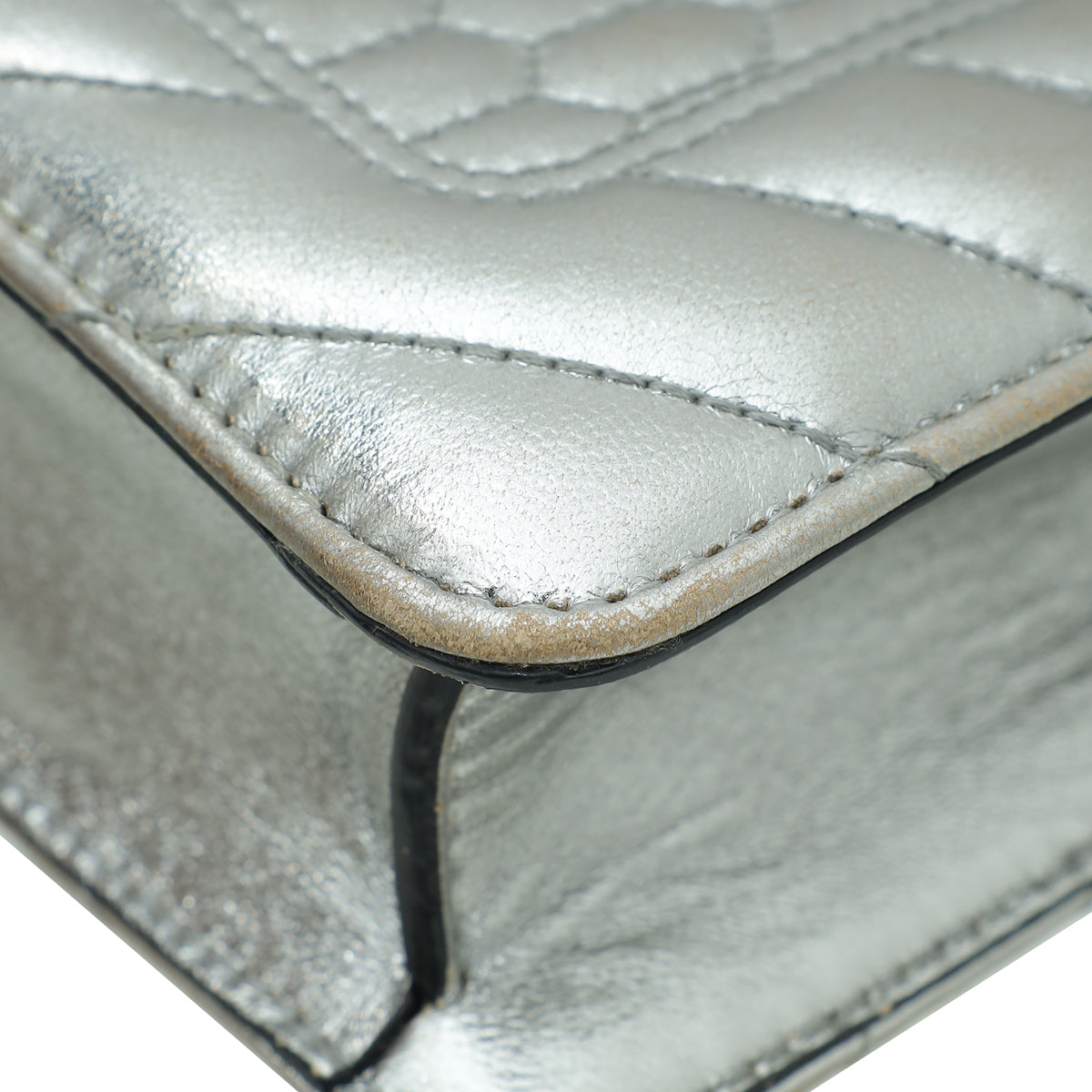 Bvlgari Metallic Silver Serpenti Forever Quilted Scaglie Flap Bag