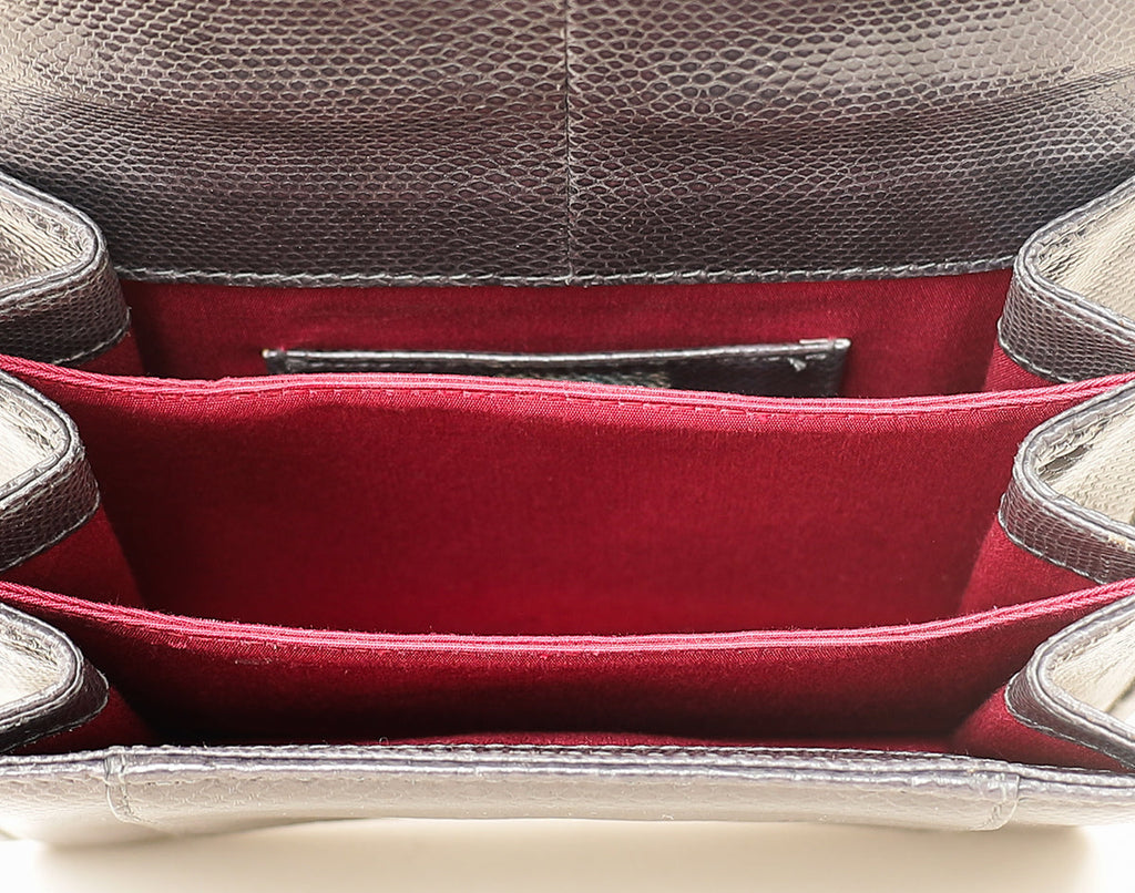 Bvlgari Grey Serpenti Forever Karung Top Handle Bag