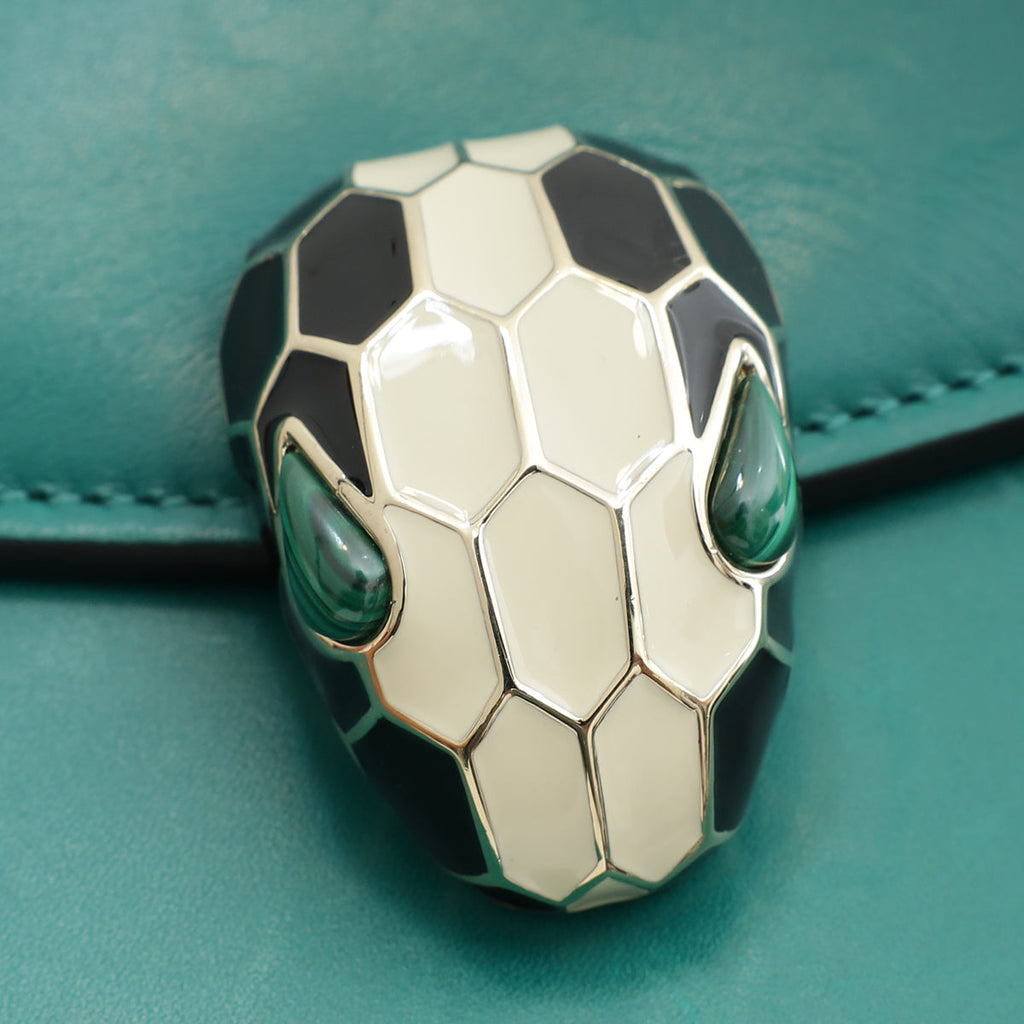 Bvlgari Green Serpenti Forever Large Flap Bag