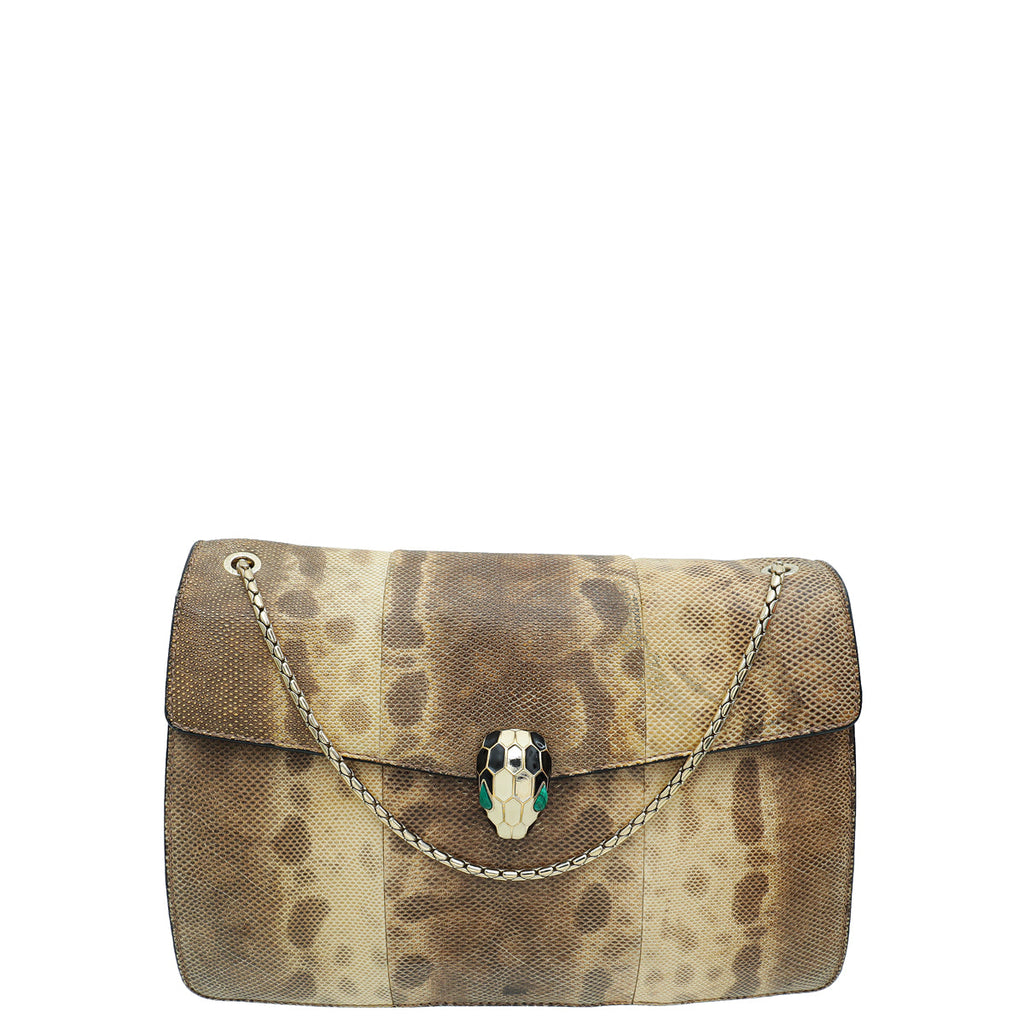 Bvlgari Bicolor Serpenti Forever Karung Shoulder Bag