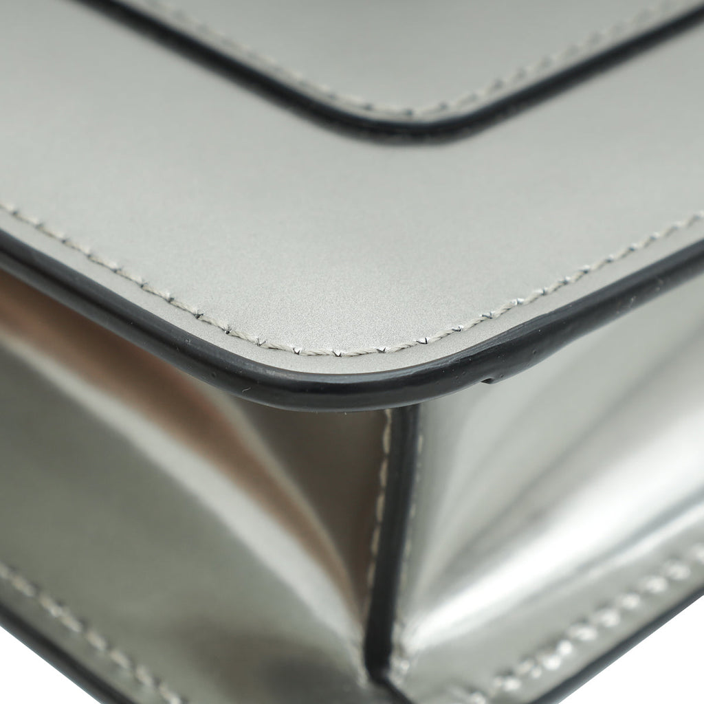 Bvlgari Silver Grey Serpenti Forever Small Crossbody Bag