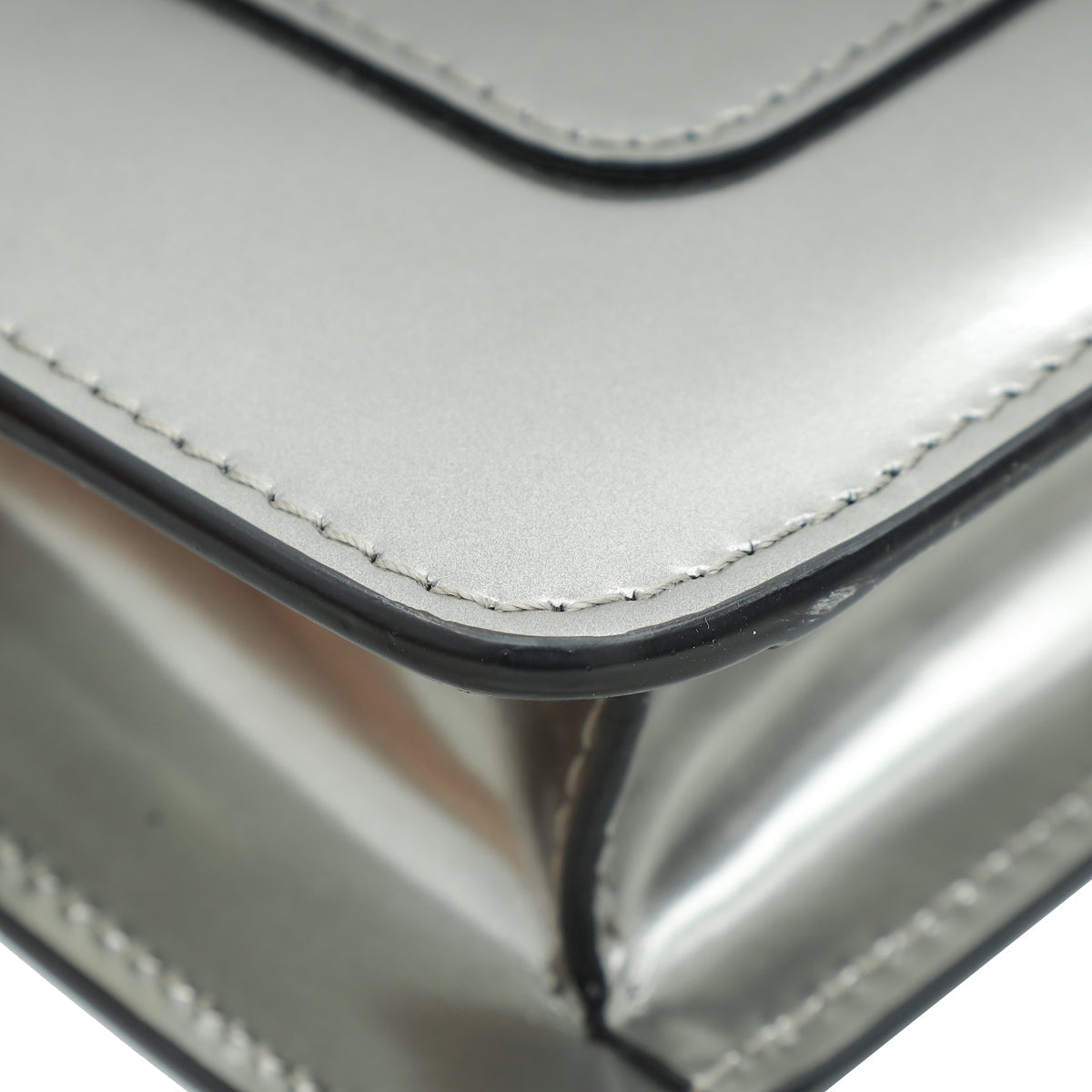 Bvlgari Silver Grey Serpenti Forever Small Crossbody Bag