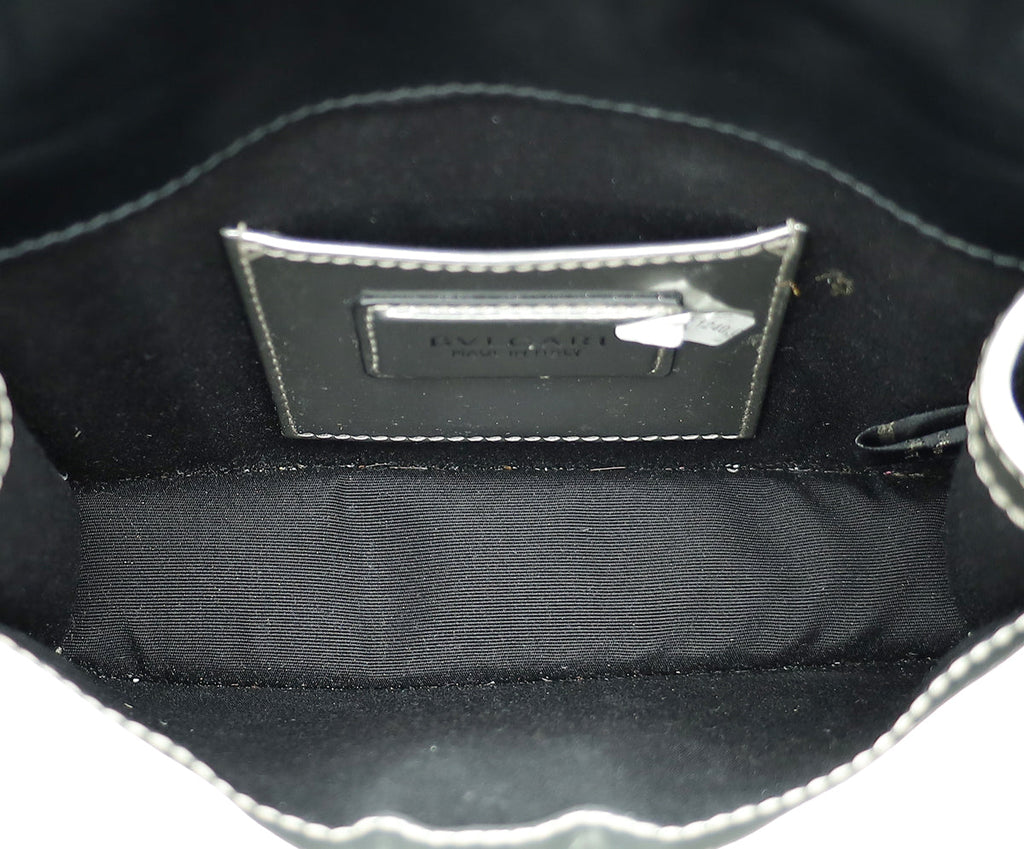 Bvlgari Silver Grey Serpenti Forever Small Crossbody Bag
